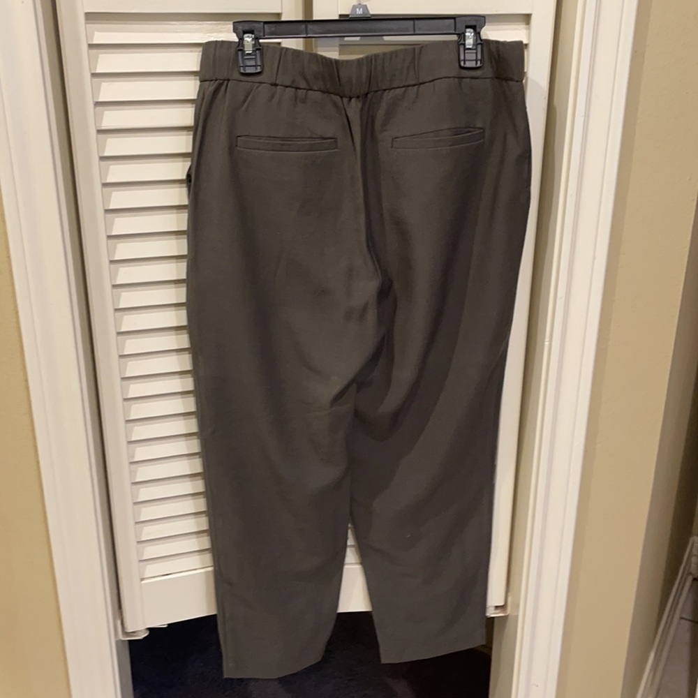 Loft Olive Drawstring Pants - Size Medium - image 2